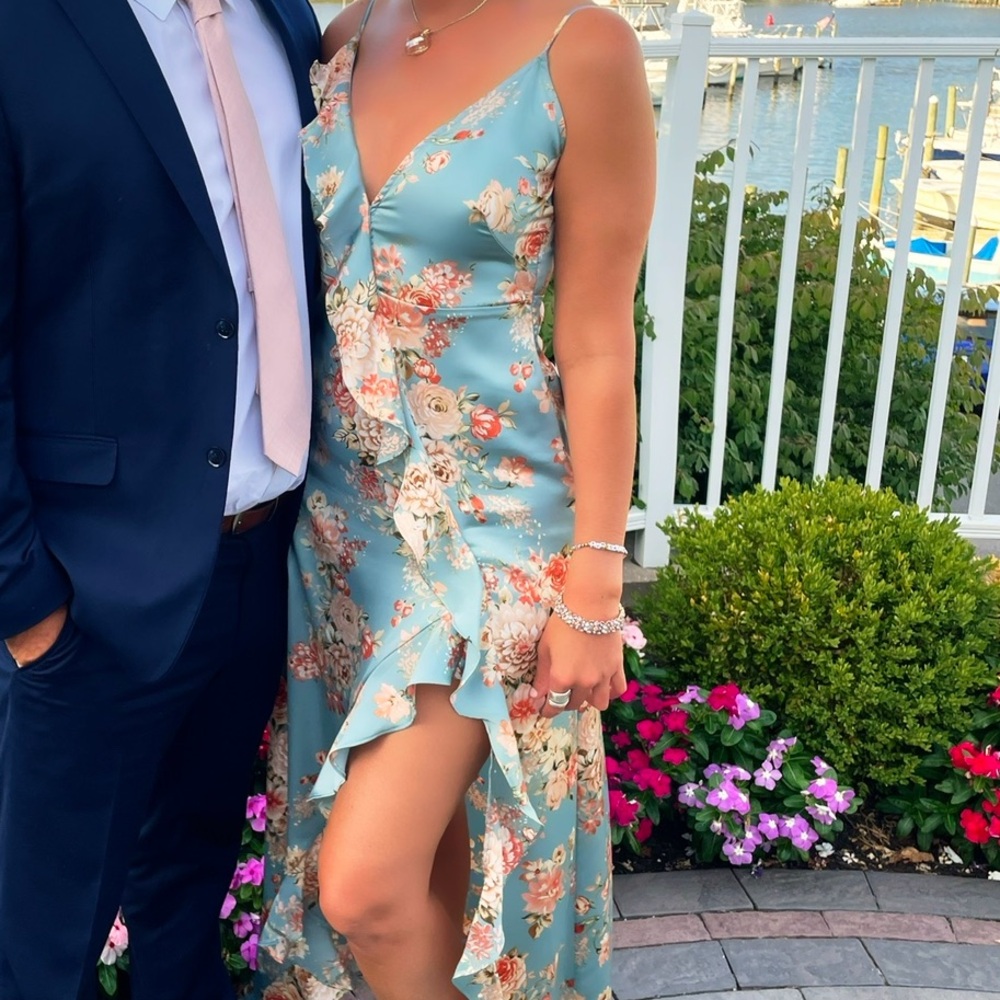 Flowy Satin Dress- Great for guest of wedding